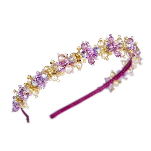 SS23, Bridal, Crystal and Glass, Pearls and Coral headband
